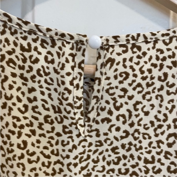 PRETTYGARDEN Cheetah Print Flowy Boho Midi Dress Puff Short Sleeve ,Women’s Sz S - Picture 8 of 9